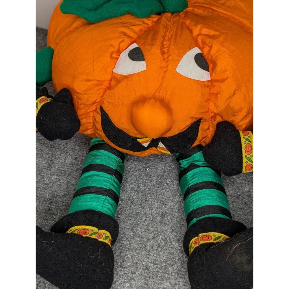 Halloween Plush Pumpkin International Silver Co Nylon Decorative Stuffed